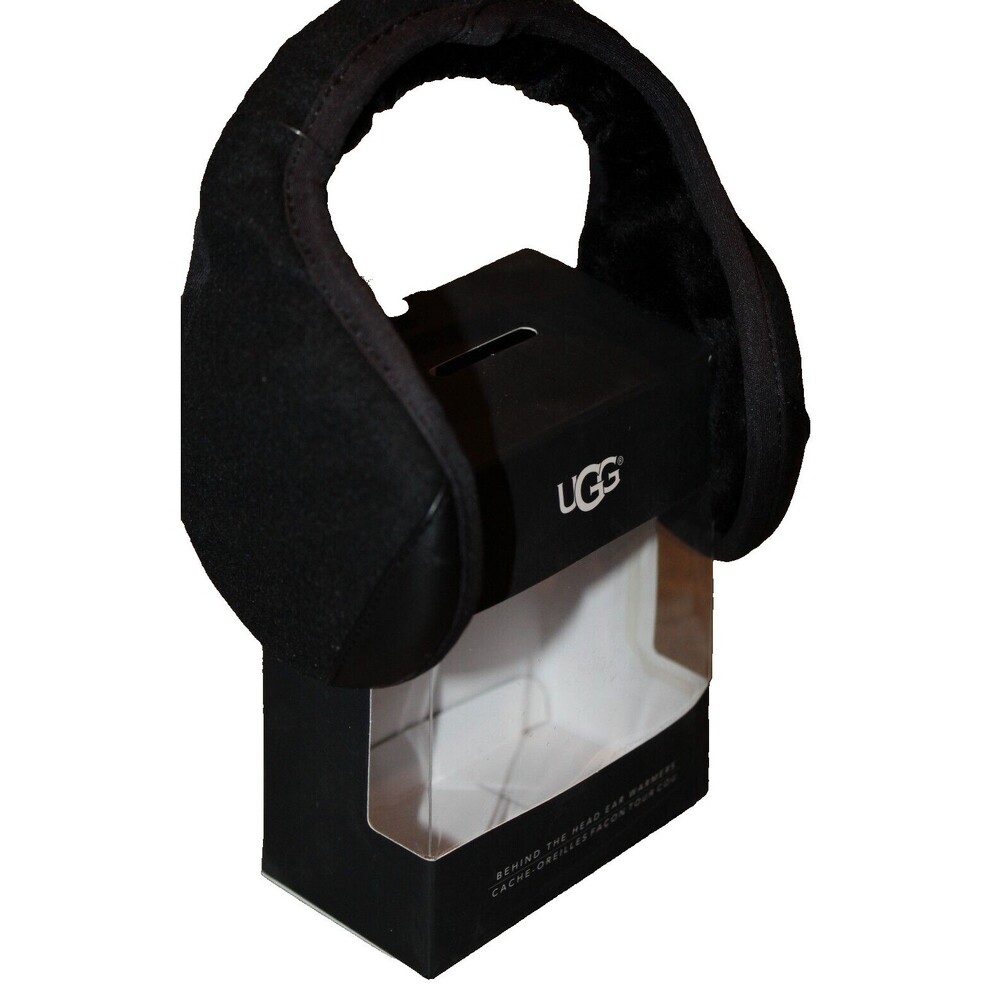 NWT UGG MEN'S WOMEN'S SHEARLING EAR MUFFS BLACK